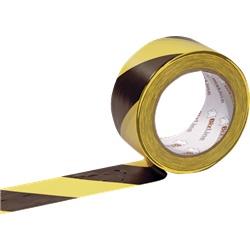 Nastro adesivo segnaletico giallo/nero 50 mm x 33 m PVC adesivo gomma per sicurezza vie fuga e zone pericolose