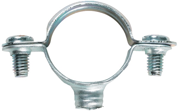 Collare standard singolo zincato Ø16 mm con filettatura 7x150 mm per fissaggio tubi rame