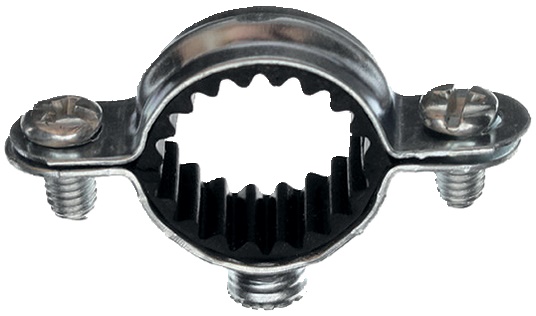 Collare isofonico singolo Ø 22 mm acciaio zincato filettatura 7x150 mm fissaggio tubi rame isolamento acustico