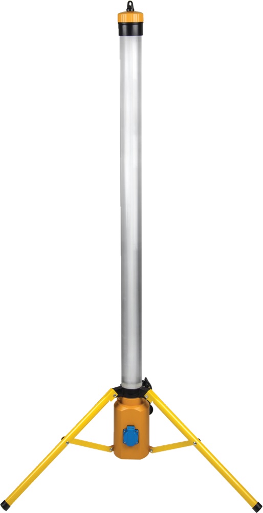 Lampione fluo 36 W treppiede integrato presa elettrica aggiuntiva cavo H07RN-F 3 x 1.5 mm² 5 m IP44