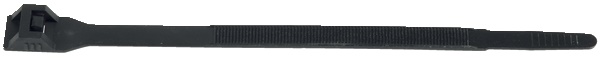 Fascetta stringicavo PA 6,6 180x9 mm nera resistente agenti chimici per installazioni interne ed esterne confezione 100 pezzi