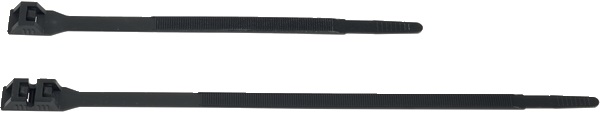 Fascetta stringicavo PA 6,6 510x9 mm doppia testina nera 100 pezzi resistente agenti chimici uso interno ed esterno
