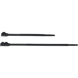 Fascetta stringicavo PA 6,6 510x9 mm doppia testina nera 100 pezzi resistente agenti chimici uso interno ed esterno