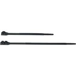 Fascetta stringicavo PA 6,6 510x9 mm doppia testina nera 100 pezzi resistente agenti chimici uso interno ed esterno