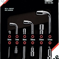 Set chiavi pipa aperte 12 sezioni 6-17 mm acciaio cromo vanadio per elettricisti
