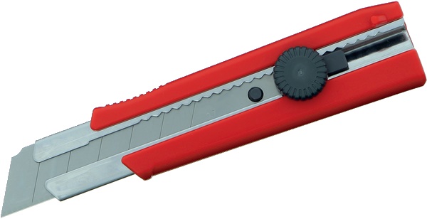 Cutter 25 mm lama divisibile 6 sezioni vite bloccaggio guaina inox spezza-lama per elettricisti e uso quotidiano