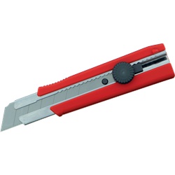 Cutter 25 mm lama divisibile 6 sezioni vite bloccaggio guaina inox spezza-lama per elettricisti e uso quotidiano