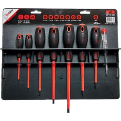 Kit di 7 cacciaviti isolati 1000 V + tester