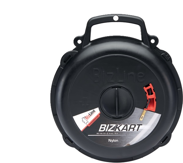 Sonda tira filo nylon 20 m con carter BIZKART per tubi 20-25 mm passaggio cavi elettrici