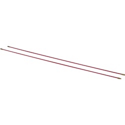 Kit 2 aste tiracavo 1m Ø5mm rosse per passaggio cavi controsoffitti pareti pavimenti