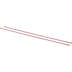 Kit 2 aste tiracavo 1m Ø5mm rosse per passaggio cavi controsoffitti pareti pavimenti