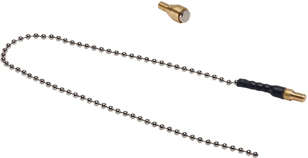 Kit catenella acciaio 30 cm con magnete potente per collegare aste in spazi ristretti