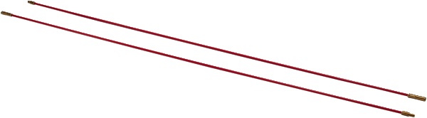 Kit aste tiracavo rosse 1m Ø5mm connettori rotanti assorbimovimento per installazioni spazi ristretti