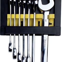 Set chiavi a cricchetto 7 misure 8-19 mm acciaio cromo vanadio per elettricisti