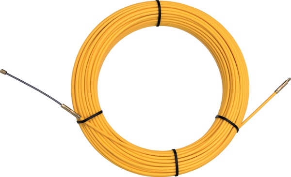 Sonda fibra vetro rigida Ø9mm 102m con testa guida flessibile e ruota scorrimento per installazione cablaggi elettrici