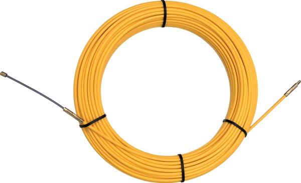 Sonda fibra vetro rigida 6 mm 52 m con testa guida flessibile e ruota scorrimento per installazioni elettriche rapide e precise