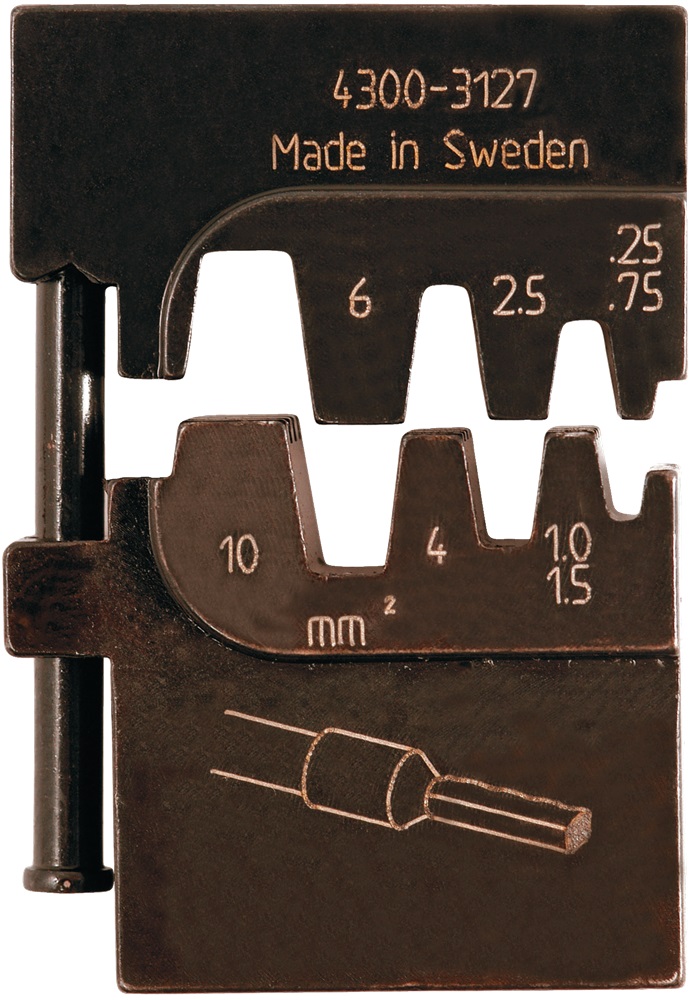 Matrice di crimpaggio per terminali isolati e non isolati sezione 0.25-10 mm²