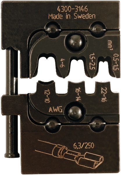 Matrice crimpatura clip maschio femmina 0,5-6 mm² con custodia protettiva per installazioni elettriche precise e rapide