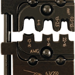 Matrice di crimpaggio per capocorda maschio e femmina sezione 0.5 a 6 mm²