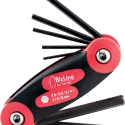 Set 7 chiavi brugola maschio esagonali supporto bimateriale comfort manutenzione elettrica