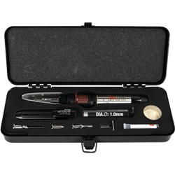 Cofanetto saldatore a gas 30-125 W con 8 accessori per installazioni rapide e precise