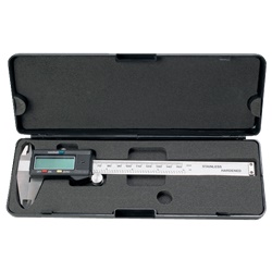 Calibro digitale a corsoio 150 mm con schermo LCD misure interne esterne profondità cofanetto protettivo pila inclusa ideale installazioni elettriche precise