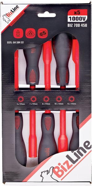 KIT 5 CACCIAVITI A BUSSOLA ISOLATI