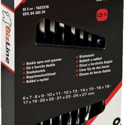 Set 10 chiavi fisse doppie acciaio cromo vanadio 6-26 mm per installazioni elettriche professionali