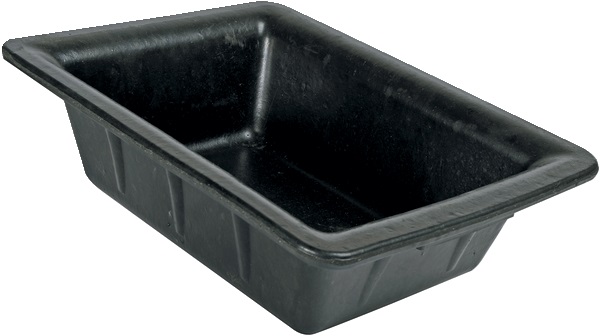 Trogolo gomma nero 10L resistente leggero uso professionale elettricisti