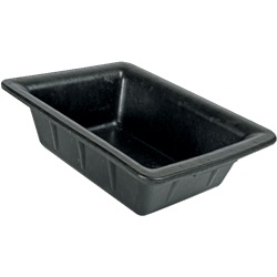 Trogolo gomma nero 10L resistente leggero uso professionale elettricisti