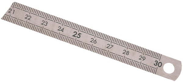 Righello inox flessibile 30 cm resistente per misurazioni precise installazioni elettriche