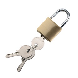 LUCCHETTO IN OTTONE CON CHIAVE 30MM