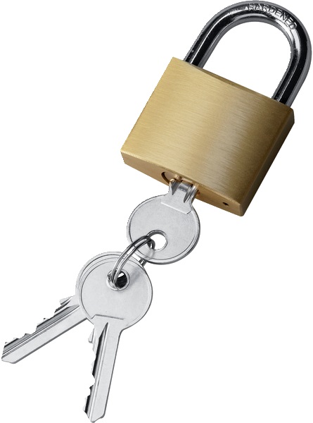 LUCCHETTO IN OTTONE CON CHIAVE 40MM