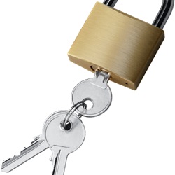 LUCCHETTO IN OTTONE CON CHIAVE 40MM