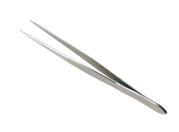 Pinzetta di precisione dritta in acciaio inox ergonomica per lavori elettrici e di precisione