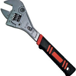 Chiave inglese a cricchetto 250 mm apertura 32 mm acciaio cromo molibdeno manico bimateriale ergonomico per installazioni elettriche