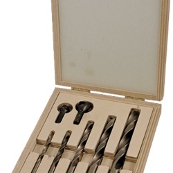Cofanetto 7 punte HSS legno codolo cilindrico per forature precise Ø5-16,5 mm