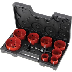 Set 8 seghe a tazza bimetalliche HSS 8% cobalto con albero per acciaio legno plastica