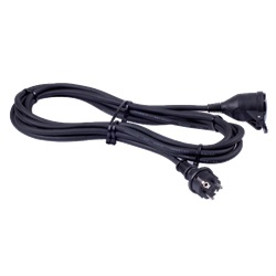 Prolunga professionale H07RN-F 3G1,5 mm² 5 m spina presa 16 A protezione eclissi flap uso elettrico professionale e domestico