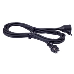Prolunga professionale H07RN-F 3G1,5 mm² 5 m spina presa 16 A protezione eclissi flap uso elettrico professionale e domestico
