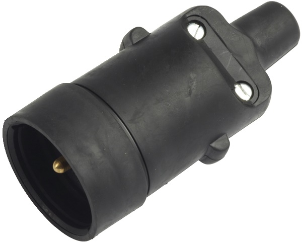 Prolunga elettrica 16A 2 poli + terra gomma uscita destra IP44 uso industriale