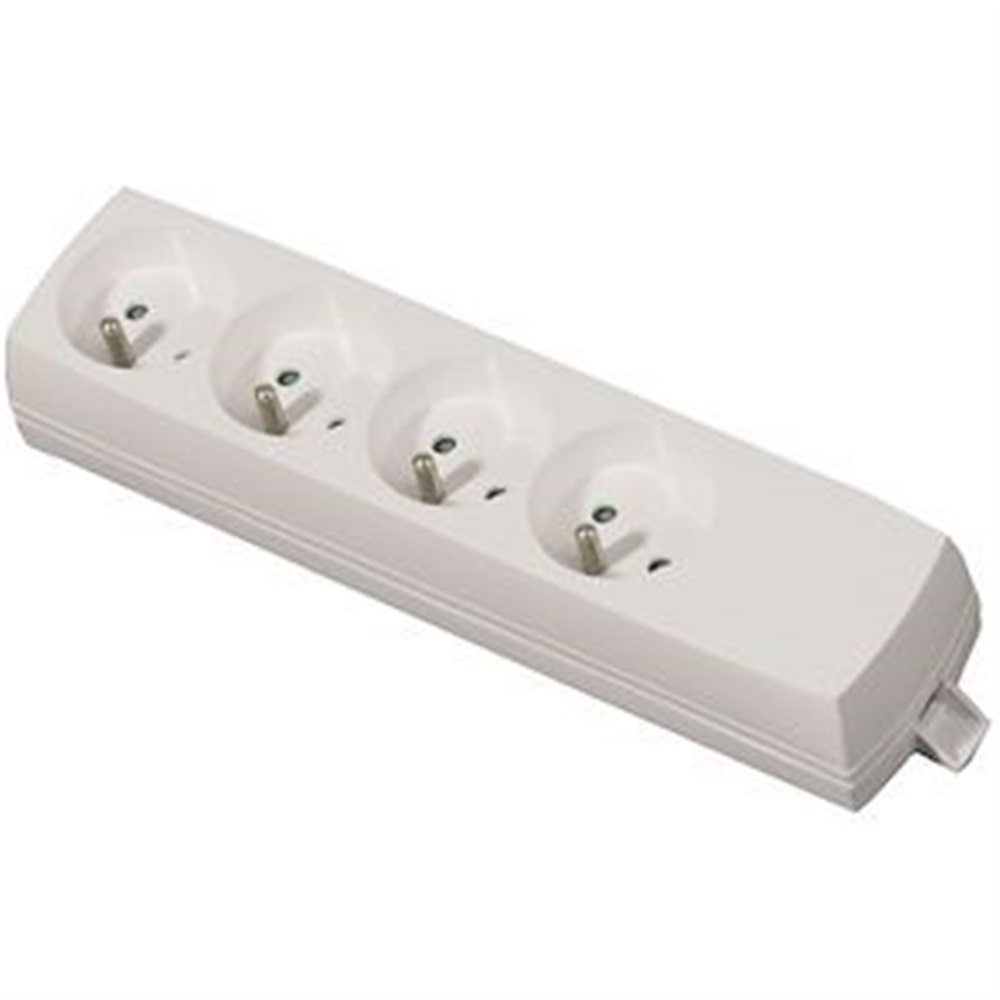 Blocco multipresa 4 prese 2P+E da cablare senza cavo tipo francese installazioni rapide sicure