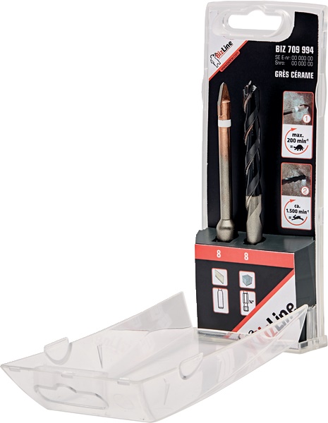 Set punte cemento 6 mm per grès ceramica e cemento cofanetto pronto uso fissaggi duraturi