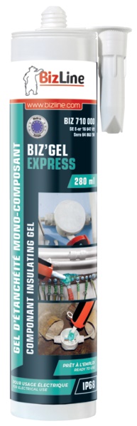 Gel isolante BIZGEL EXPRESS 280 ml miscelazione 1:1 riutilizzabile isolamento connessioni elettriche atossico