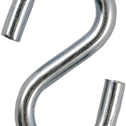 Gancio a S acciaio zincato 3,4 mm confezione 100 pezzi per sospensione cavi