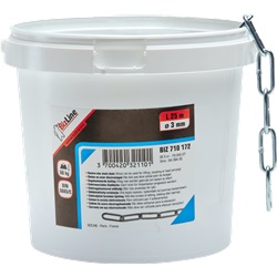 Catena acciaio zincato 3 mm 25 m resistente sospensione carichi non sollevabili