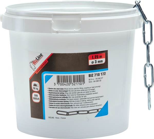 CATENINA ACCIAIO 100M 2,5 MM 10KG