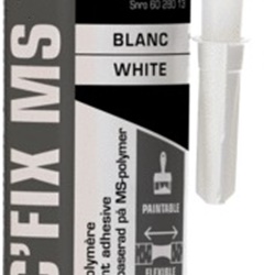 Mastice colla MS polimero bianco 300 ml impermeabile adesione rapida edilizia verniciabile durata 9-12 mesi
