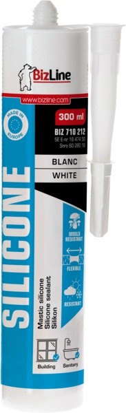 Sigillante siliconico bianco 310 ml alta prestazione rapido indurimento per vetro metalli verniciati edilizia e installazioni elettriche