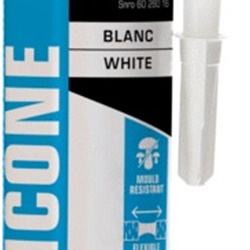 Sigillante siliconico bianco 310 ml alta prestazione rapido indurimento per vetro metalli verniciati edilizia e installazioni elettriche